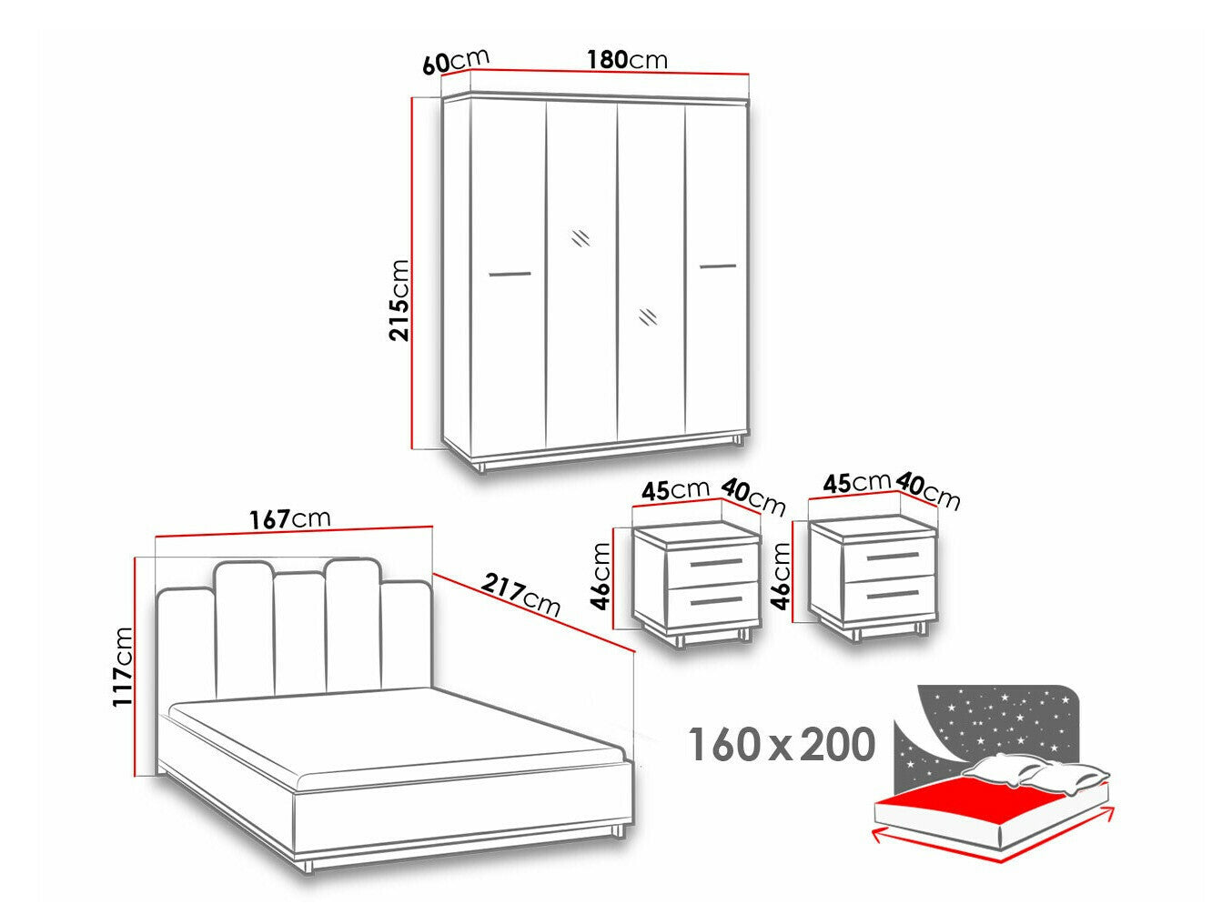Soveværelses-sæt Morlira 118