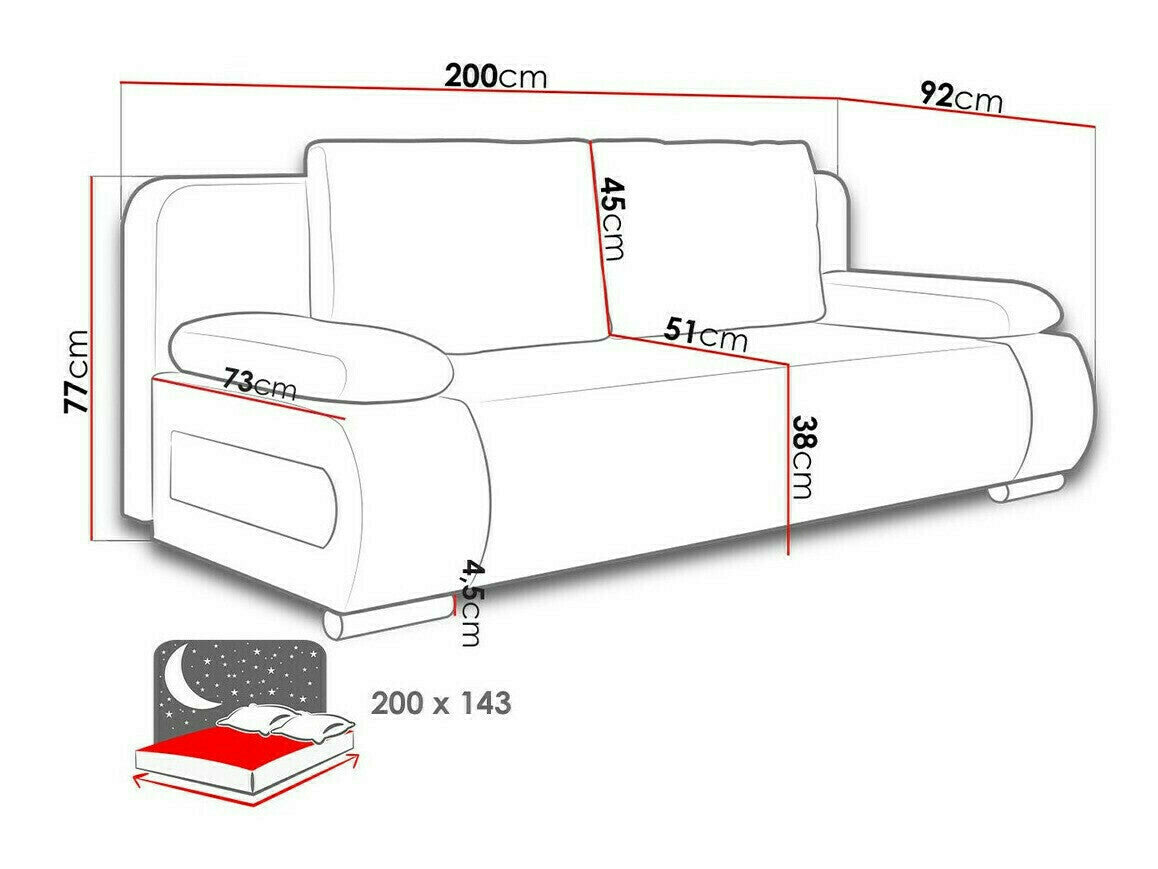 Sovesofa Comfivo 144