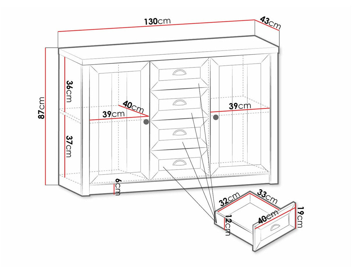 Chest of drawers Parma A152
