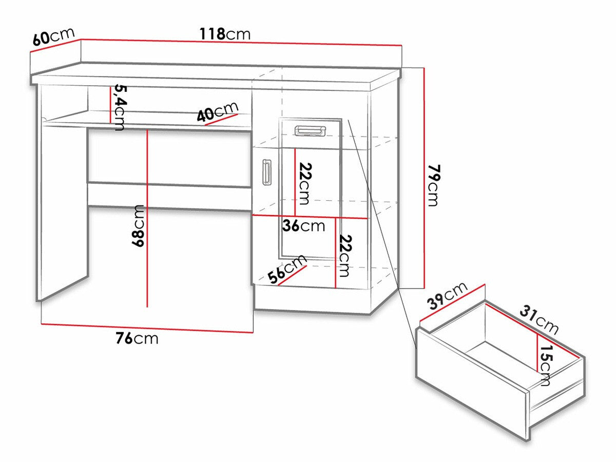 Skrivebord Stanton B114