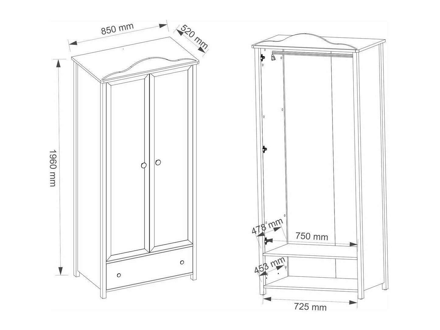 Garderobe Fresno B100
