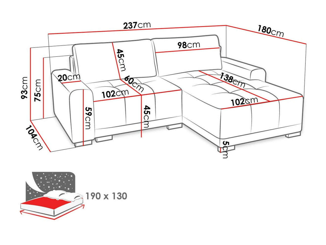 Hjørnesofa Columbus 183