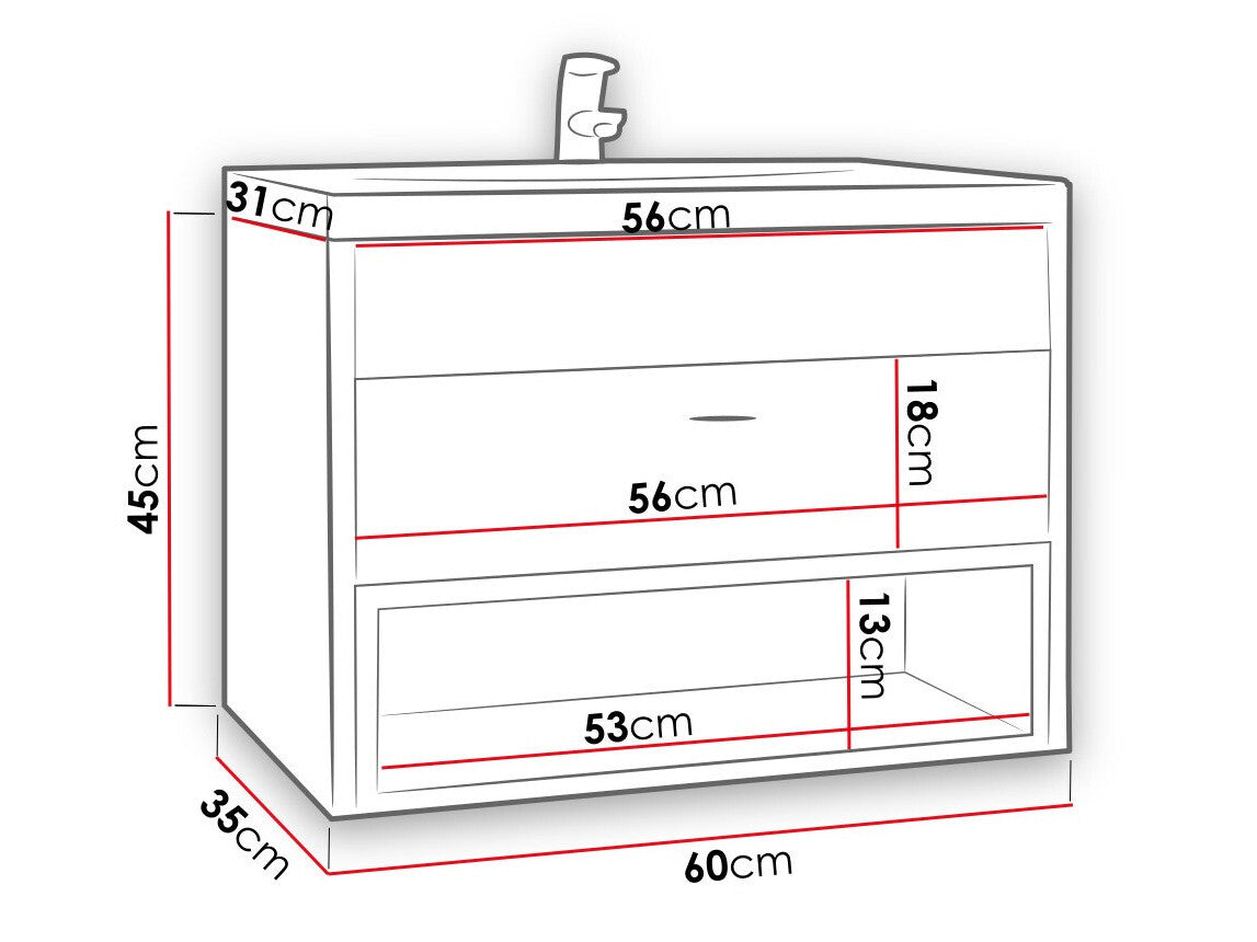 Wall bathroom cabinet for washbasin Providence J118