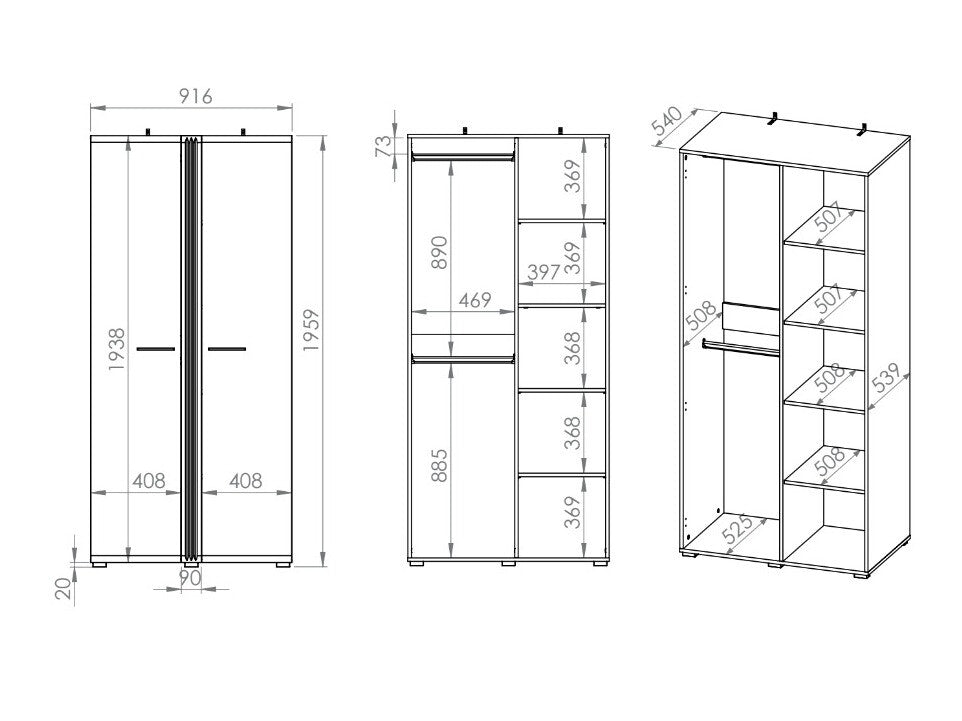 Garderobeskab Venleva 100