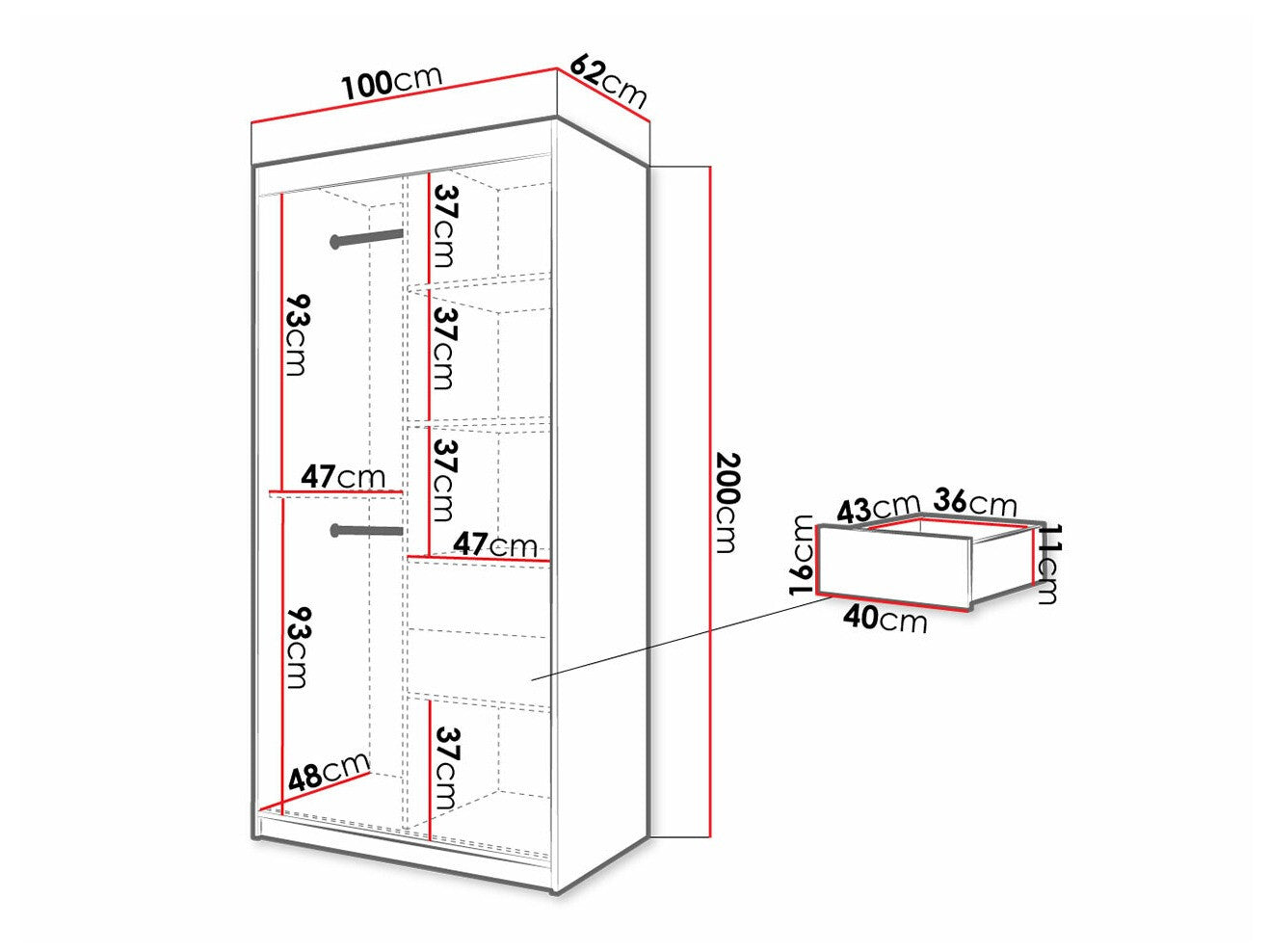 Garderobeskab Hartford 306