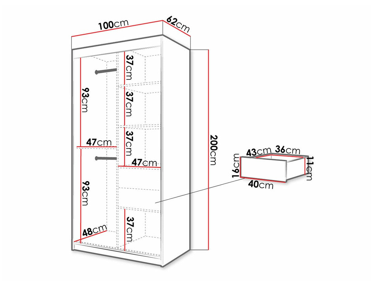 Garderobeskab Hartford 307