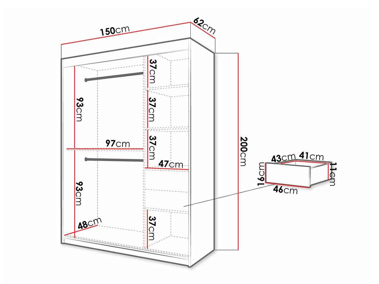 Garderobeskab Hartford 310