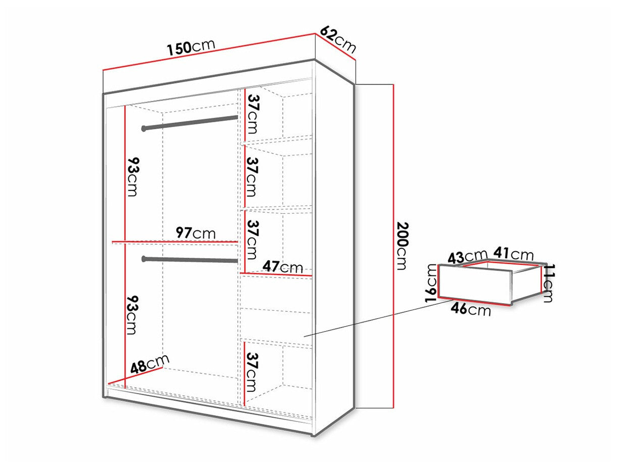 Garderobeskab Hartford 310