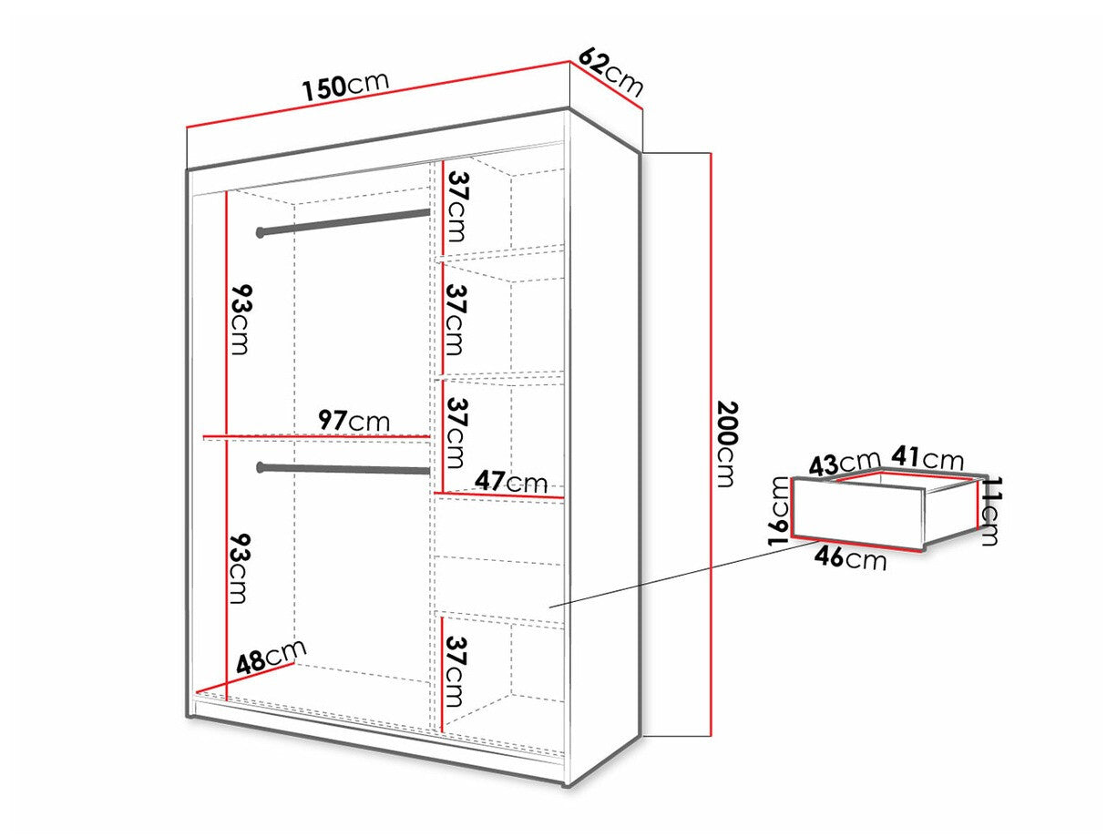 Garderobeskab Hartford 310