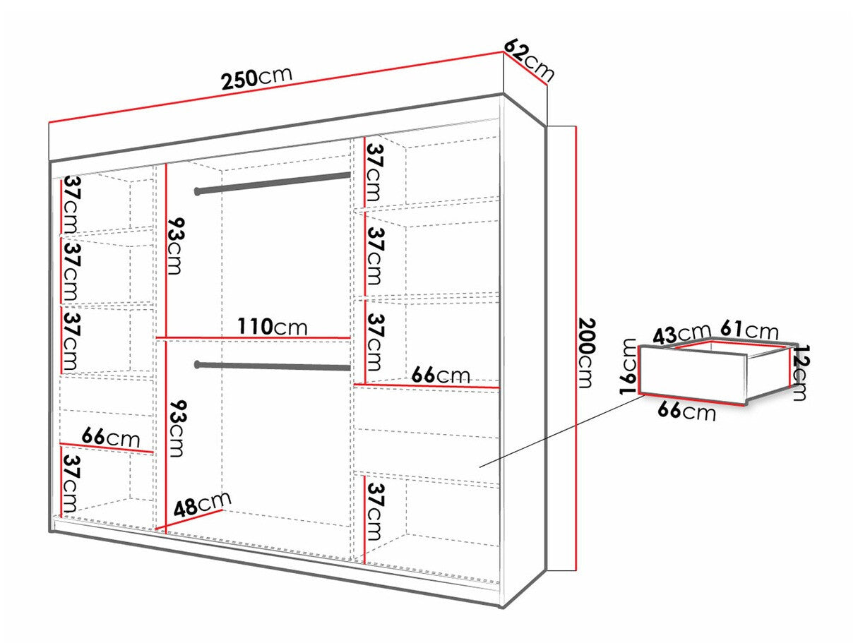 Garderobeskab Hartford 316