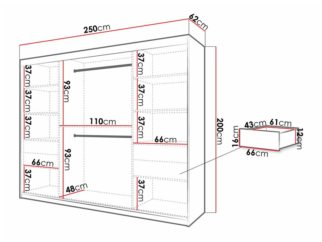 Garderobeskab Hartford 316