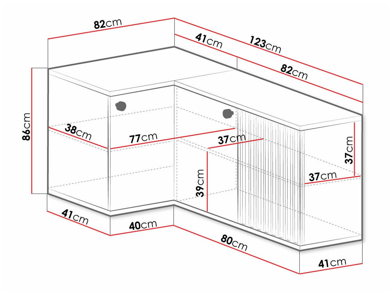Corner cabinet Stanton H113