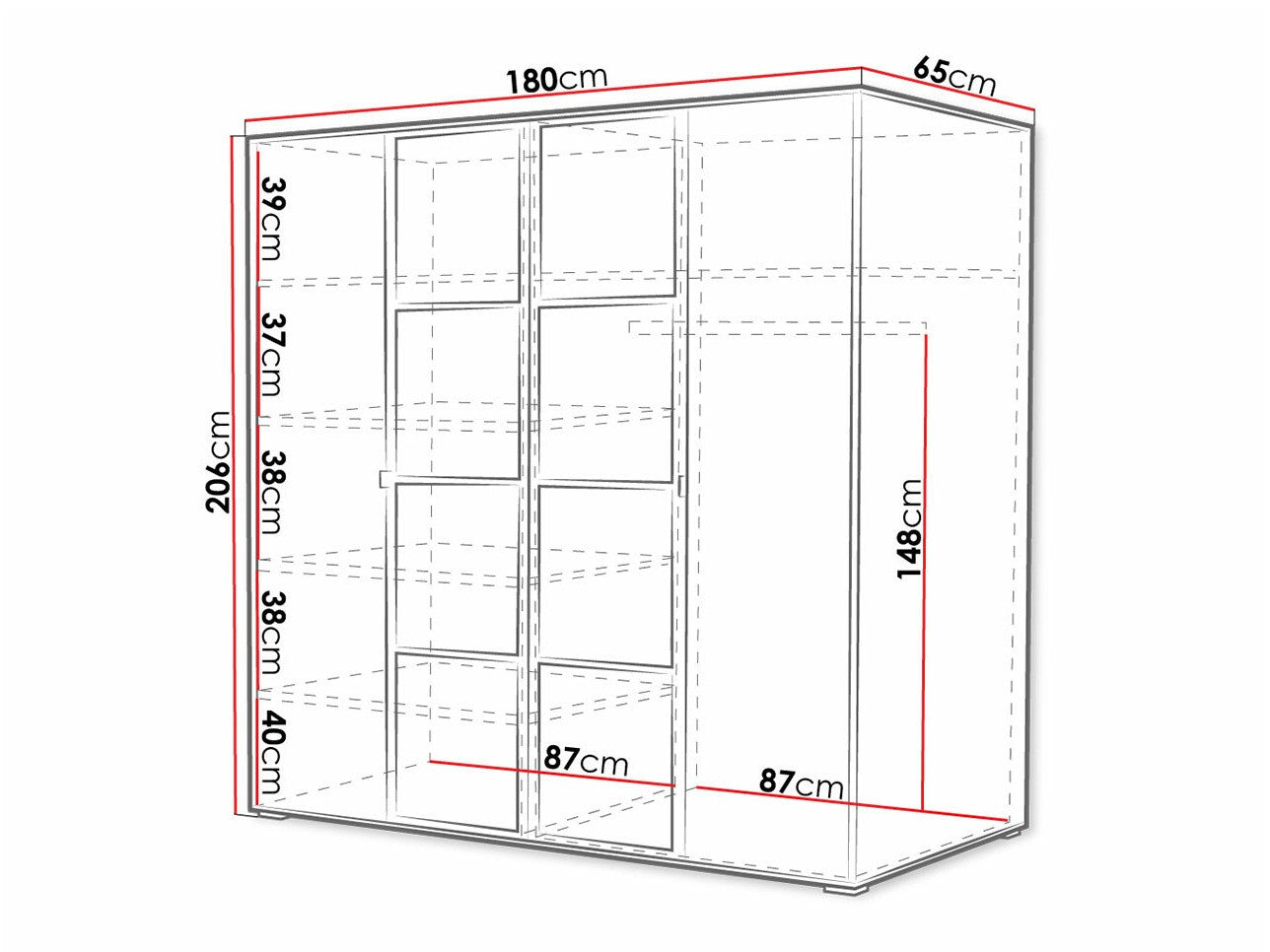 Garderobeskab Toledo 117
