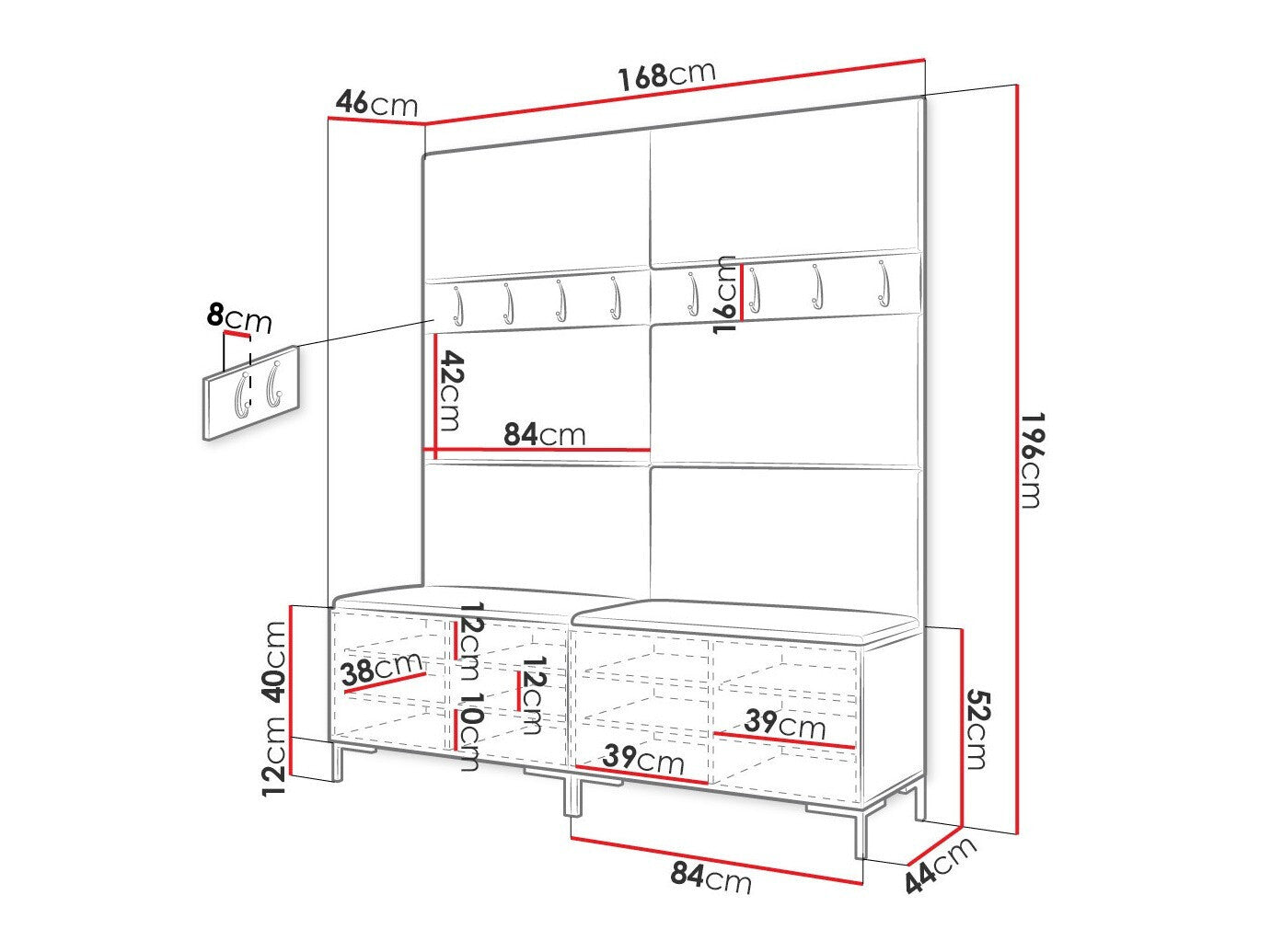 Hallway set Hartford F101