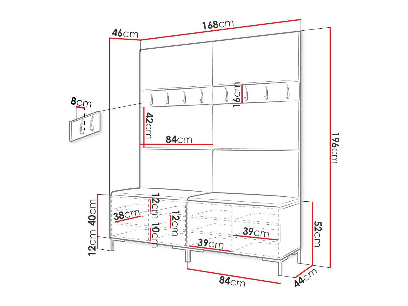 Hallway set Hartford F101