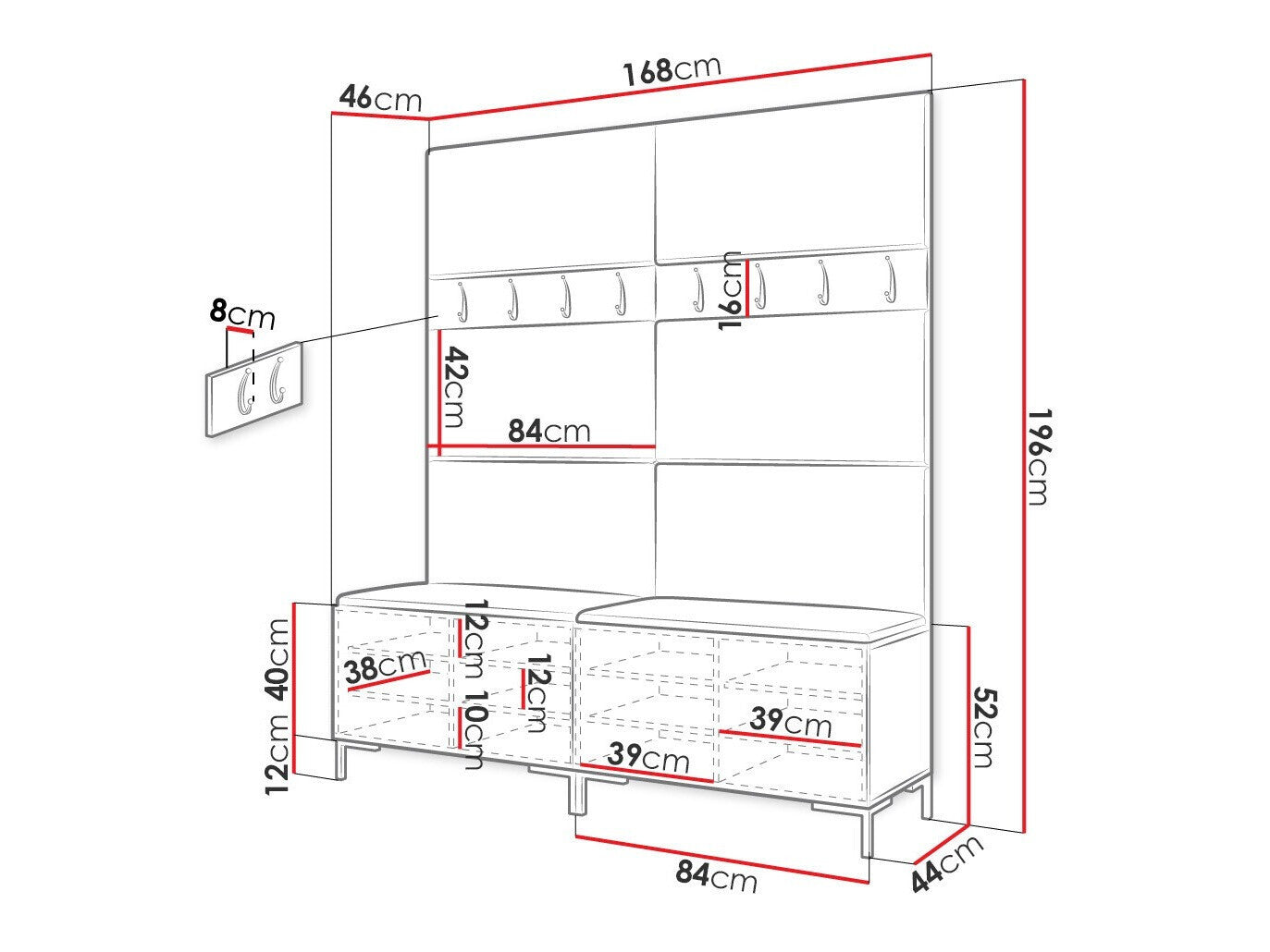 Hallway set Hartford F101