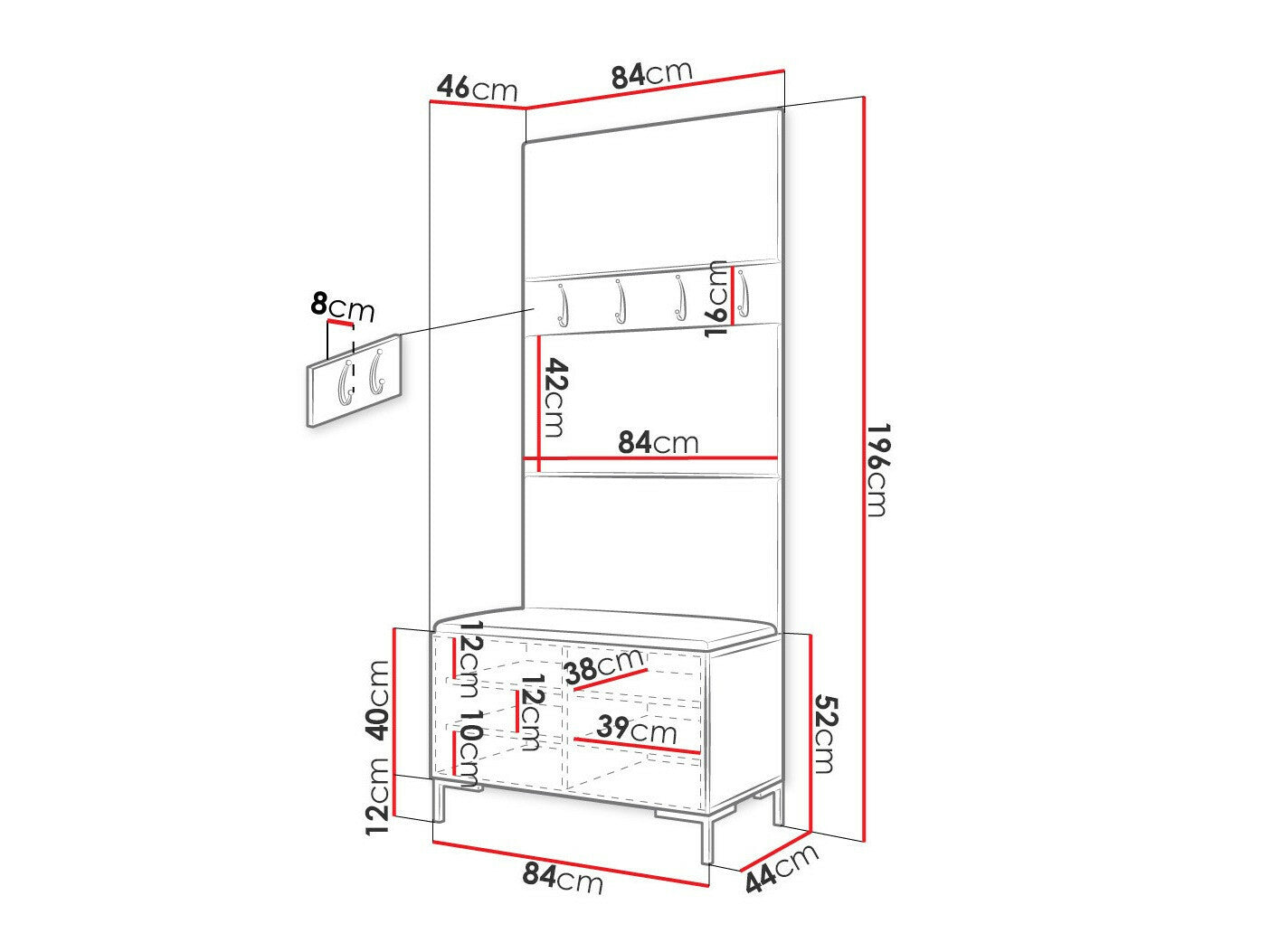 Hallway set Hartford F102