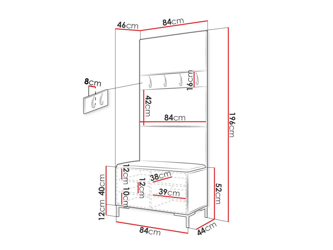 Hallway set Hartford F102