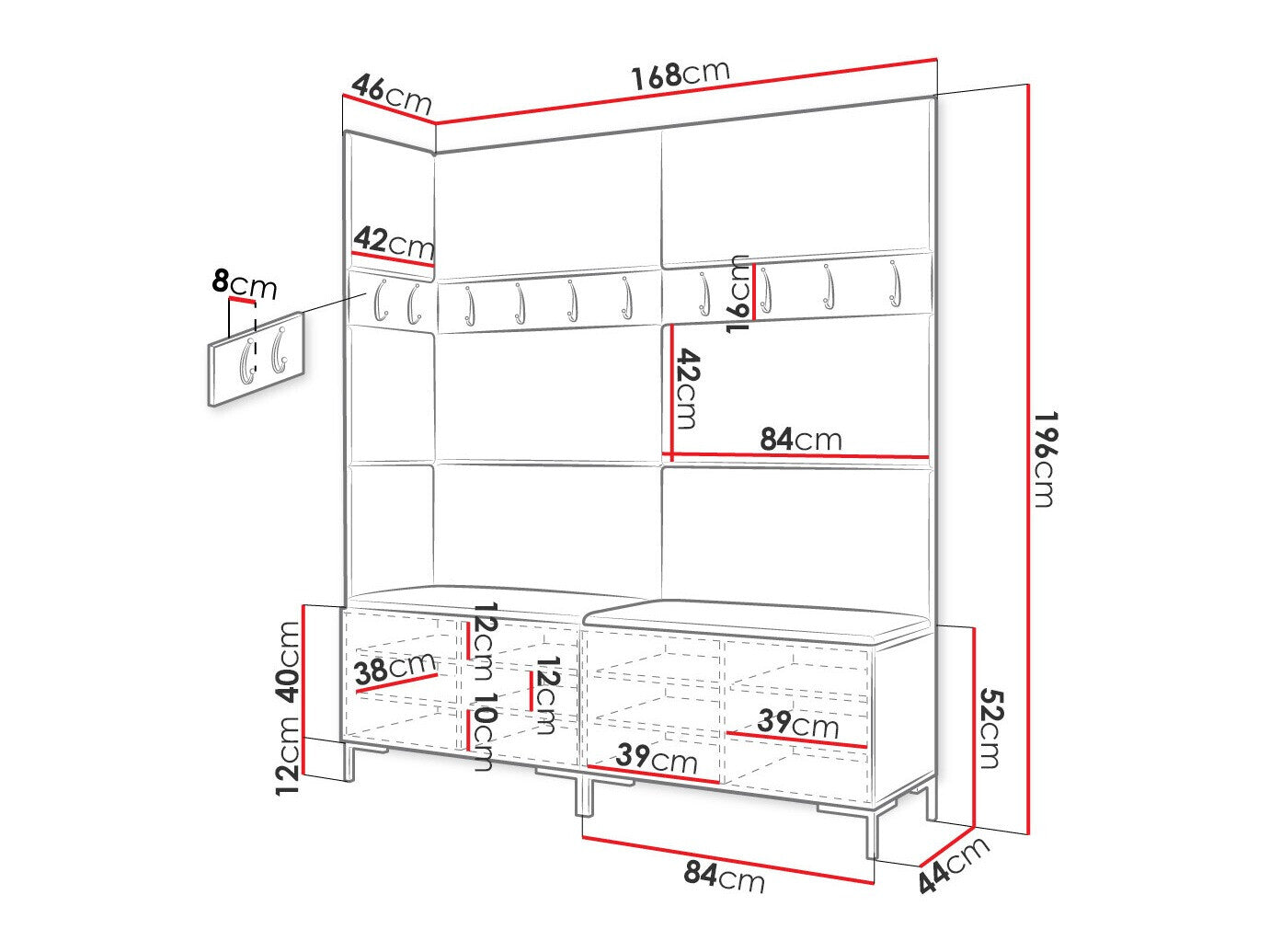 Hallway set Hartford F104
