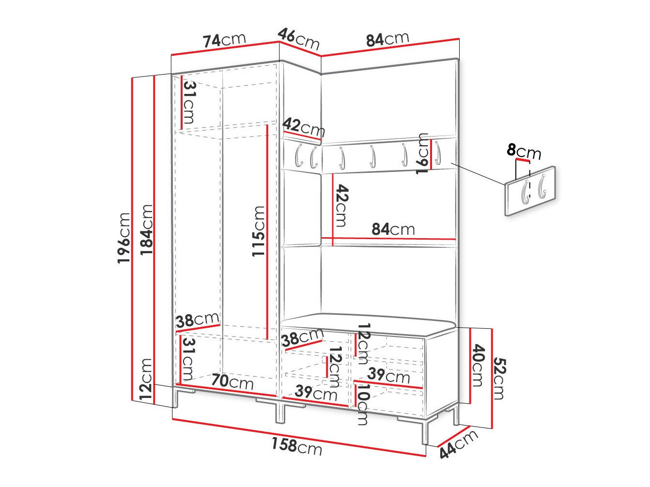 Hallway set Hartford F107