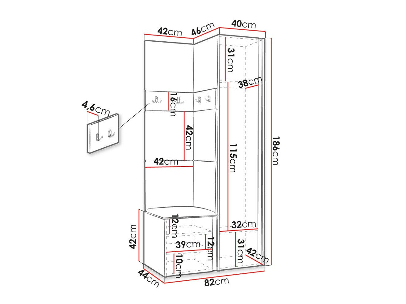 Hallway set Hartford 348