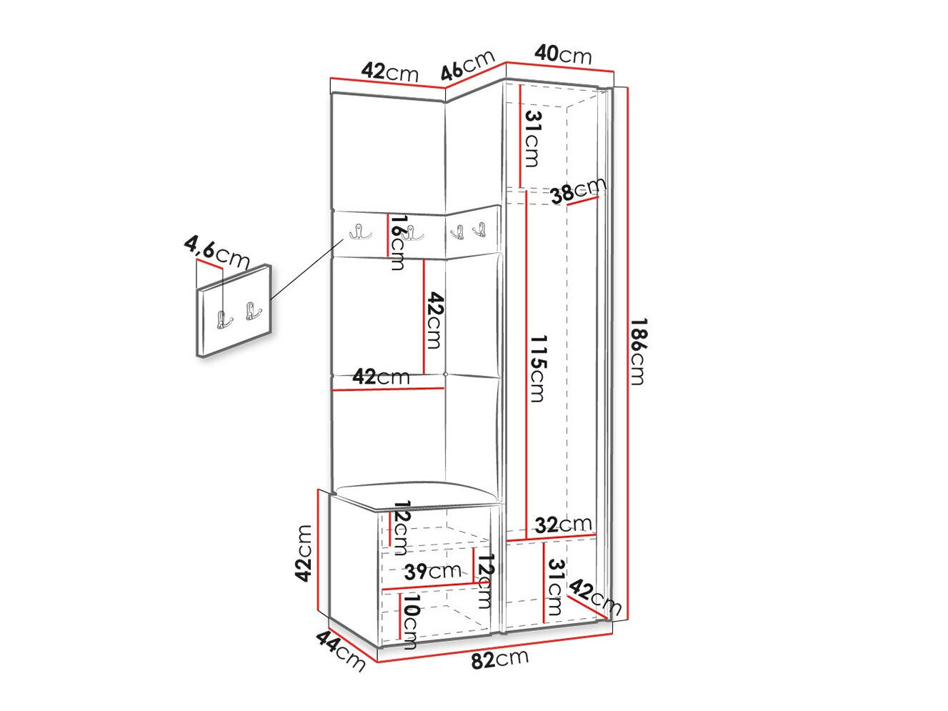 Hallway set Hartford 354