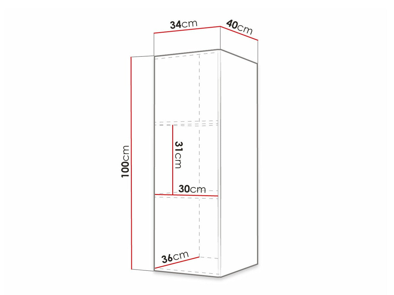 Wall cabinet Hartford H100