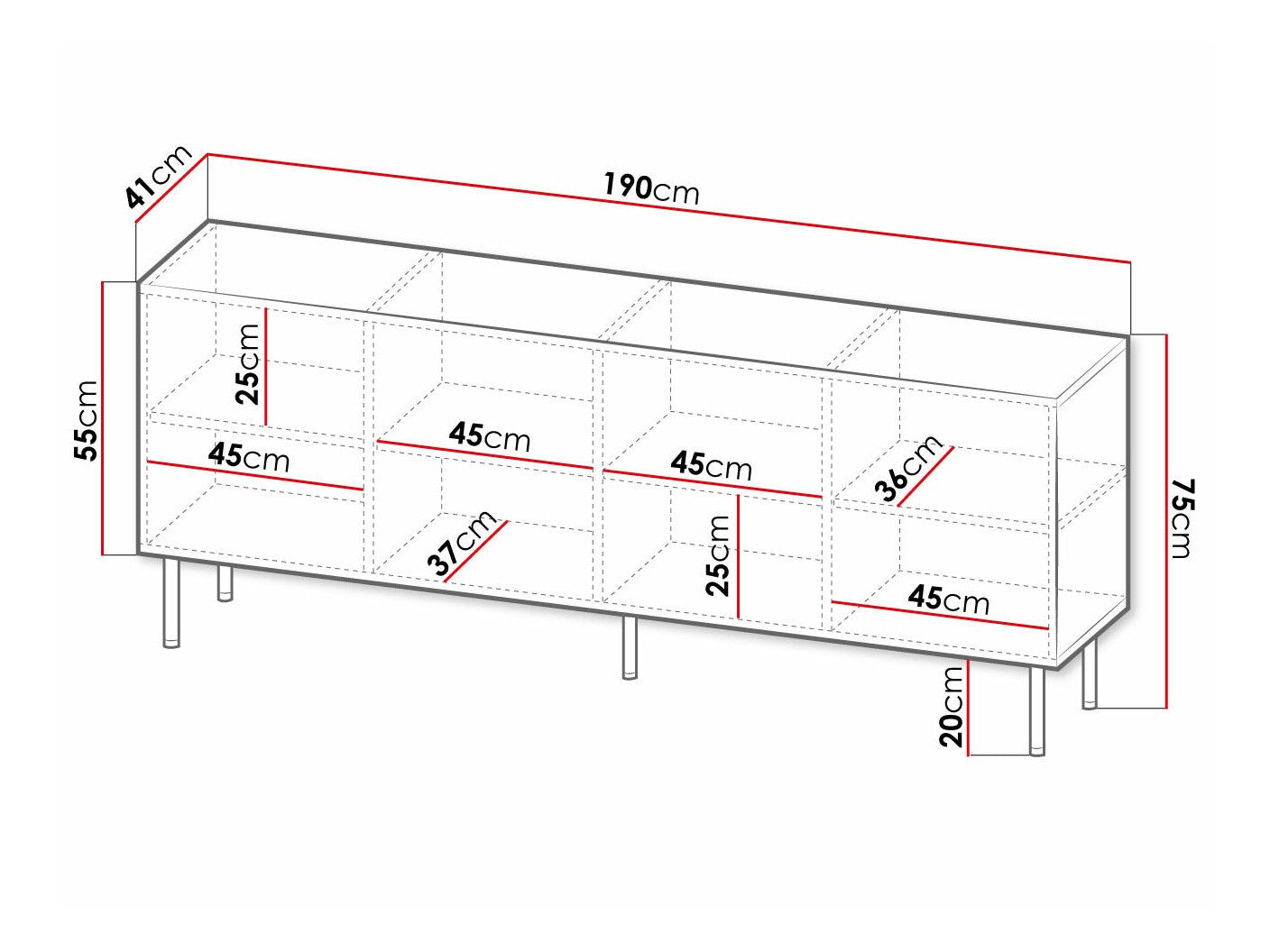 Skænk Charlotte 170