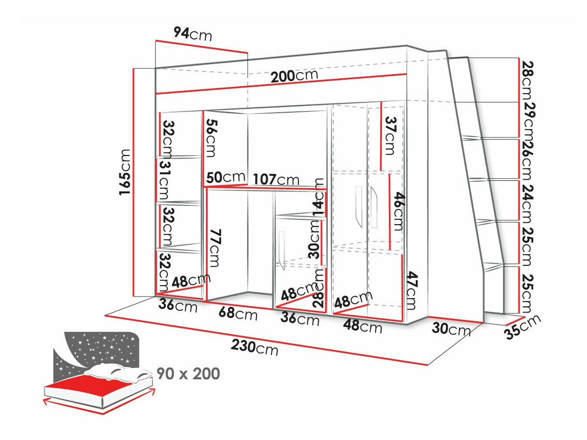 Køjeseng Hartford 355