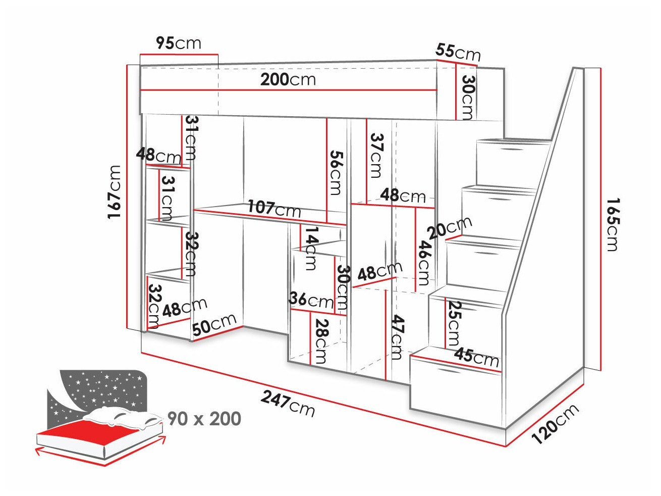 Køjeseng Hartford 365