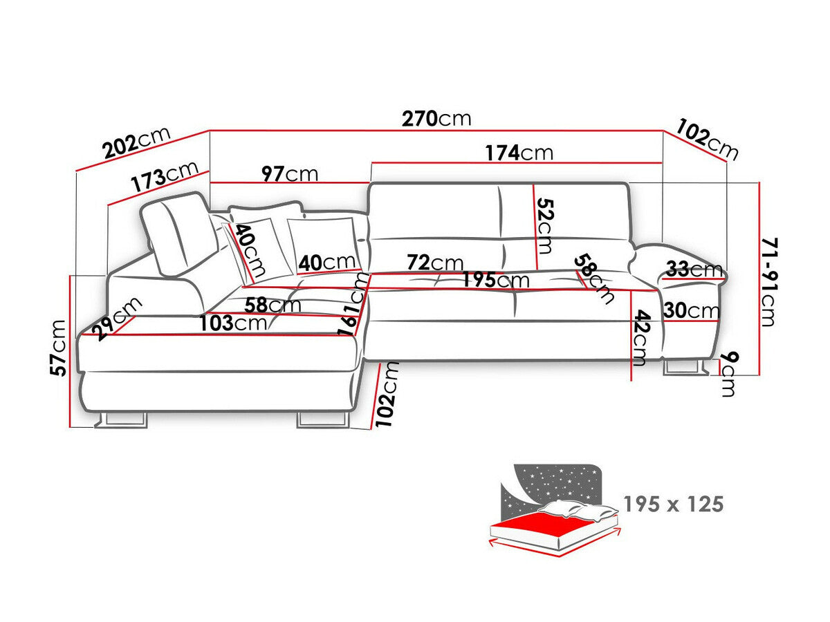 Hjørnesofa Comfivo 166