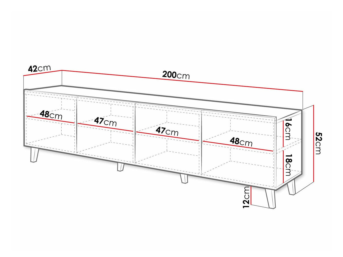 TV-bord Charlotte 174