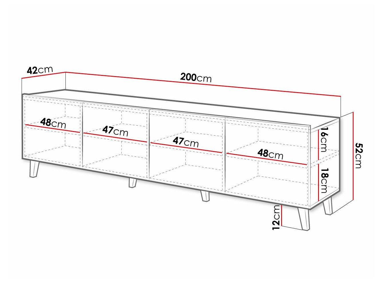 TV-bord Charlotte 174