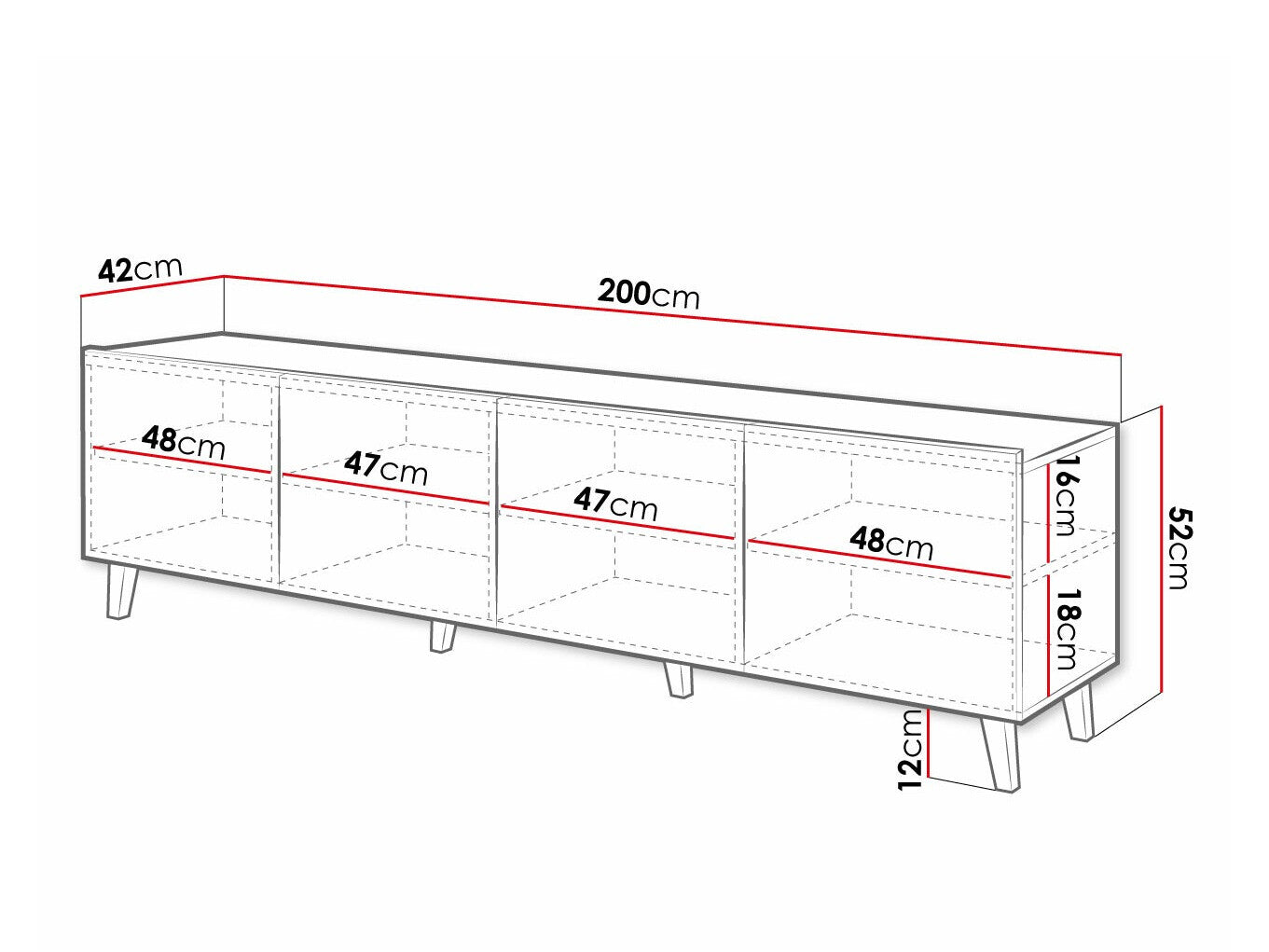 TV stand Charlotte 176