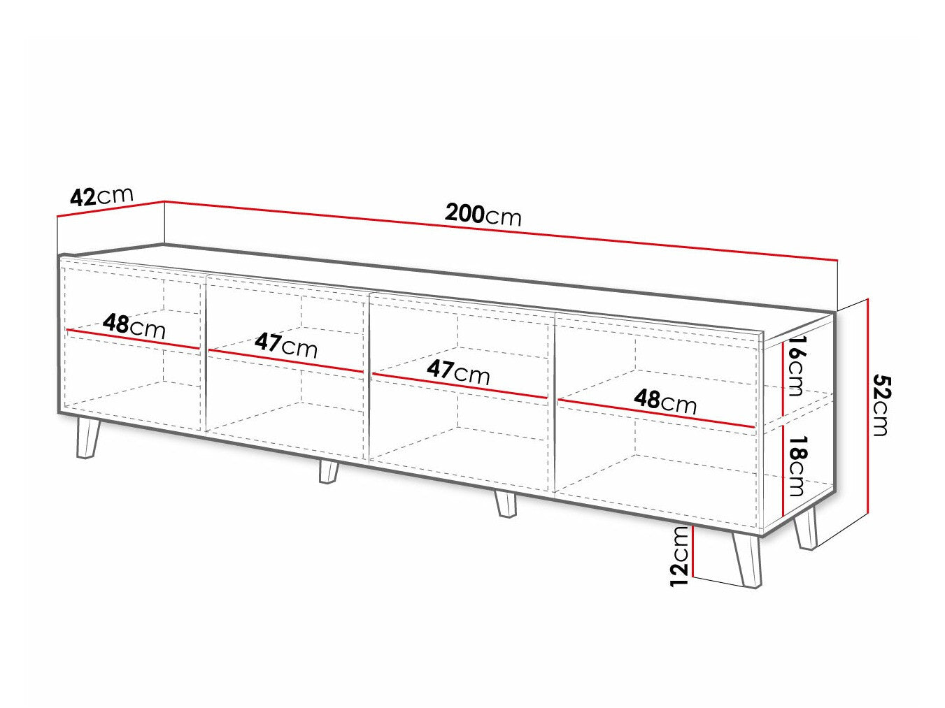 TV stand Charlotte 176