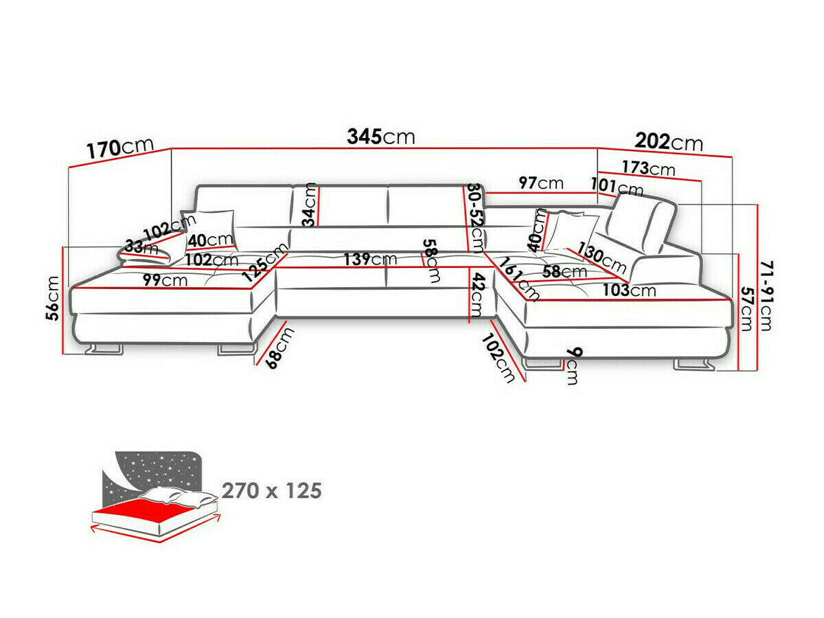 Corner sofa Comfivo 190
