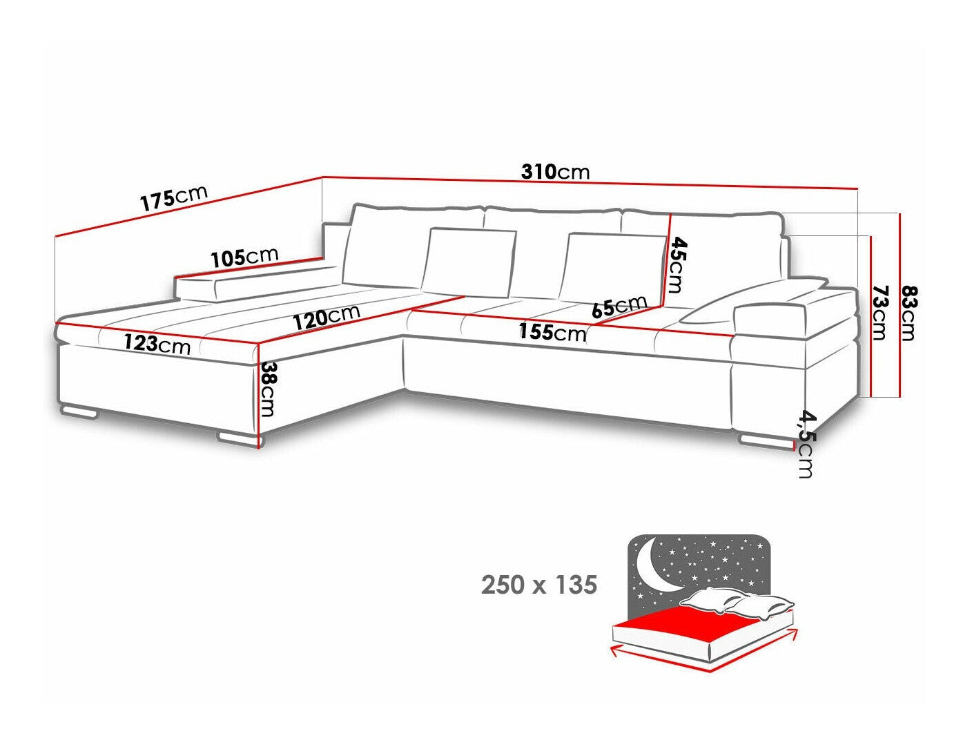 Hjørnesofa Comfivo 113