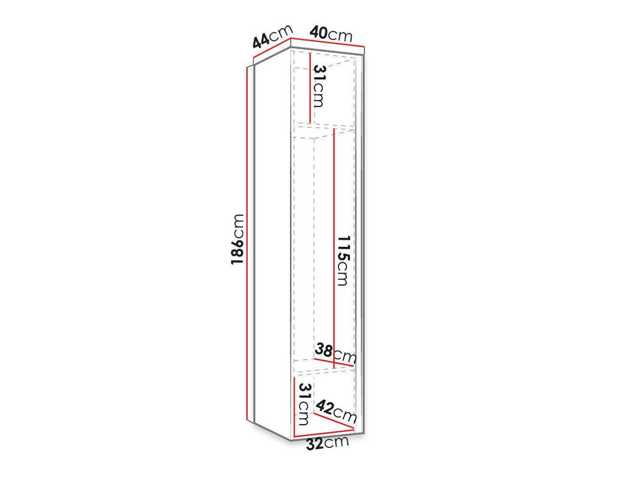 Garderobeskab Hartford 369