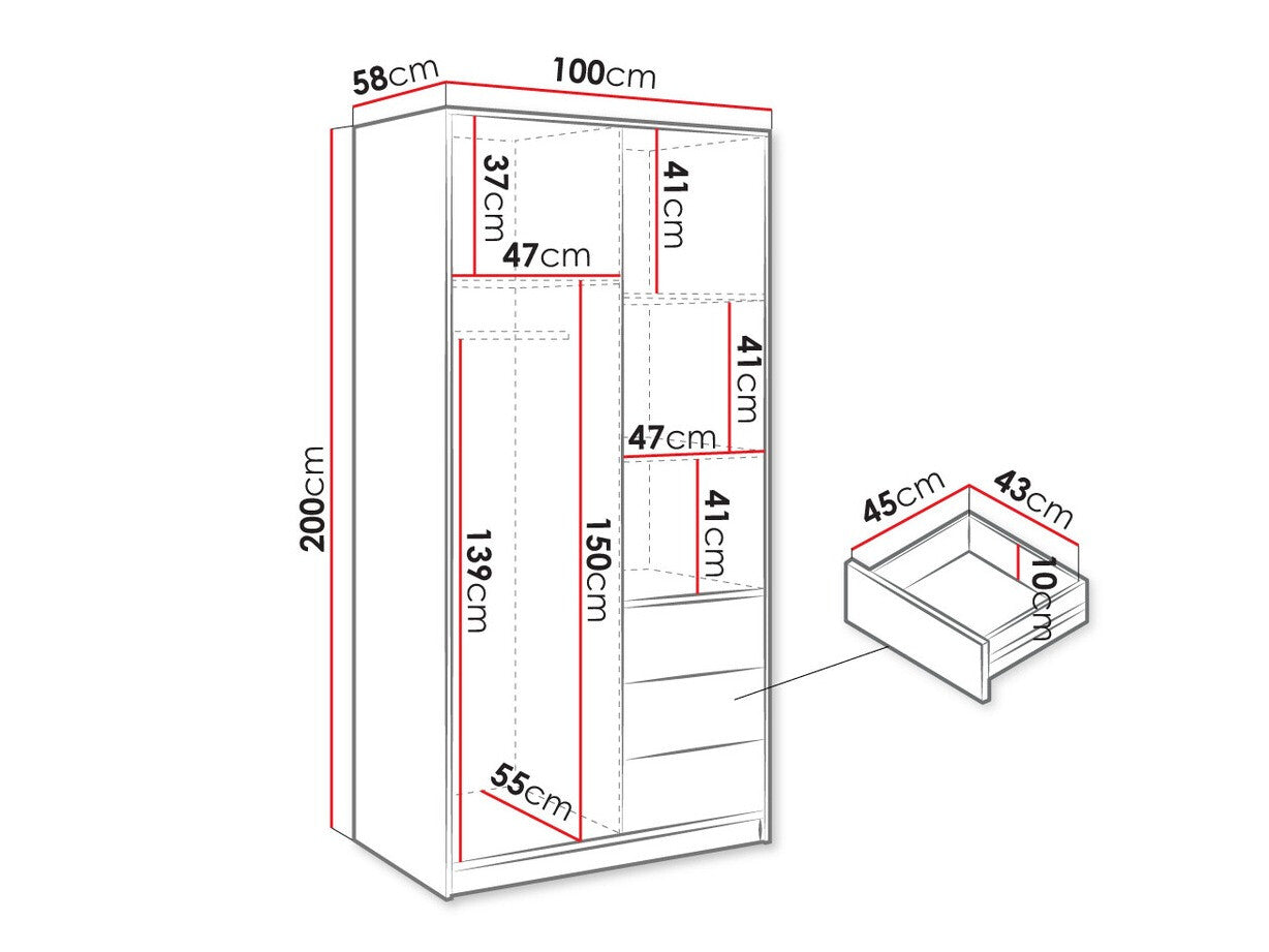 Wardrobe Honolulu D100