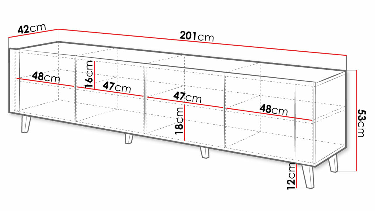 TV-bord Charlotte 184