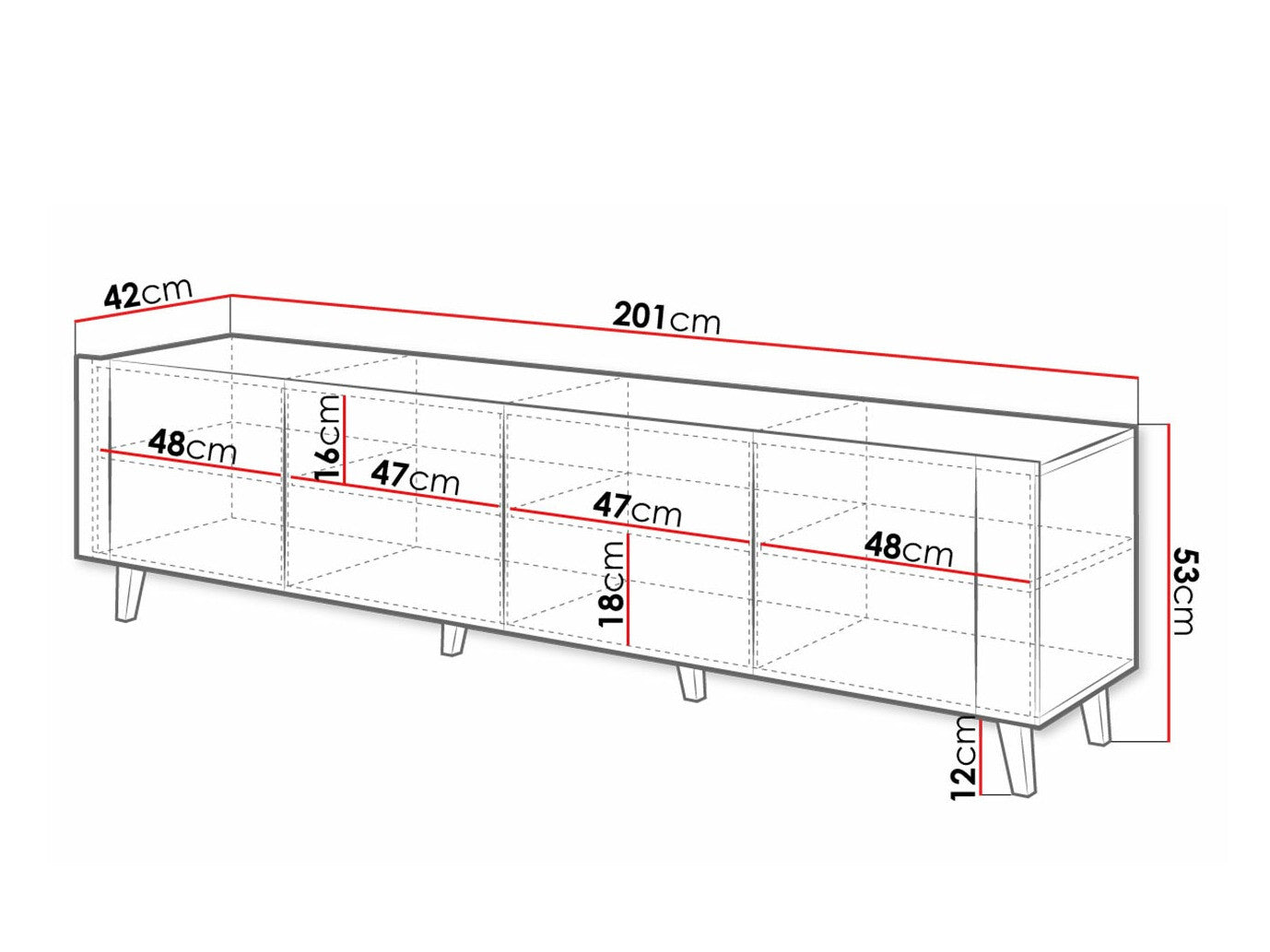 TV-bord Charlotte 184