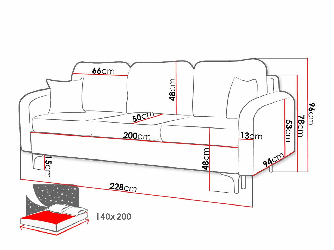 Sovesofa Torlua 102