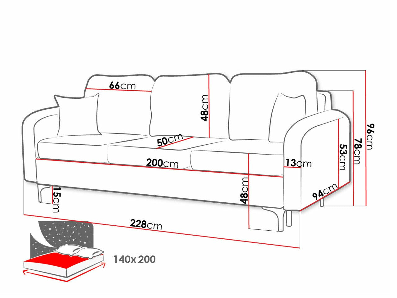 Sovesofa Torlua 102