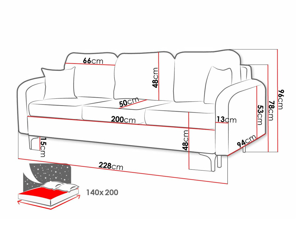 Sovesofa Torlua 102