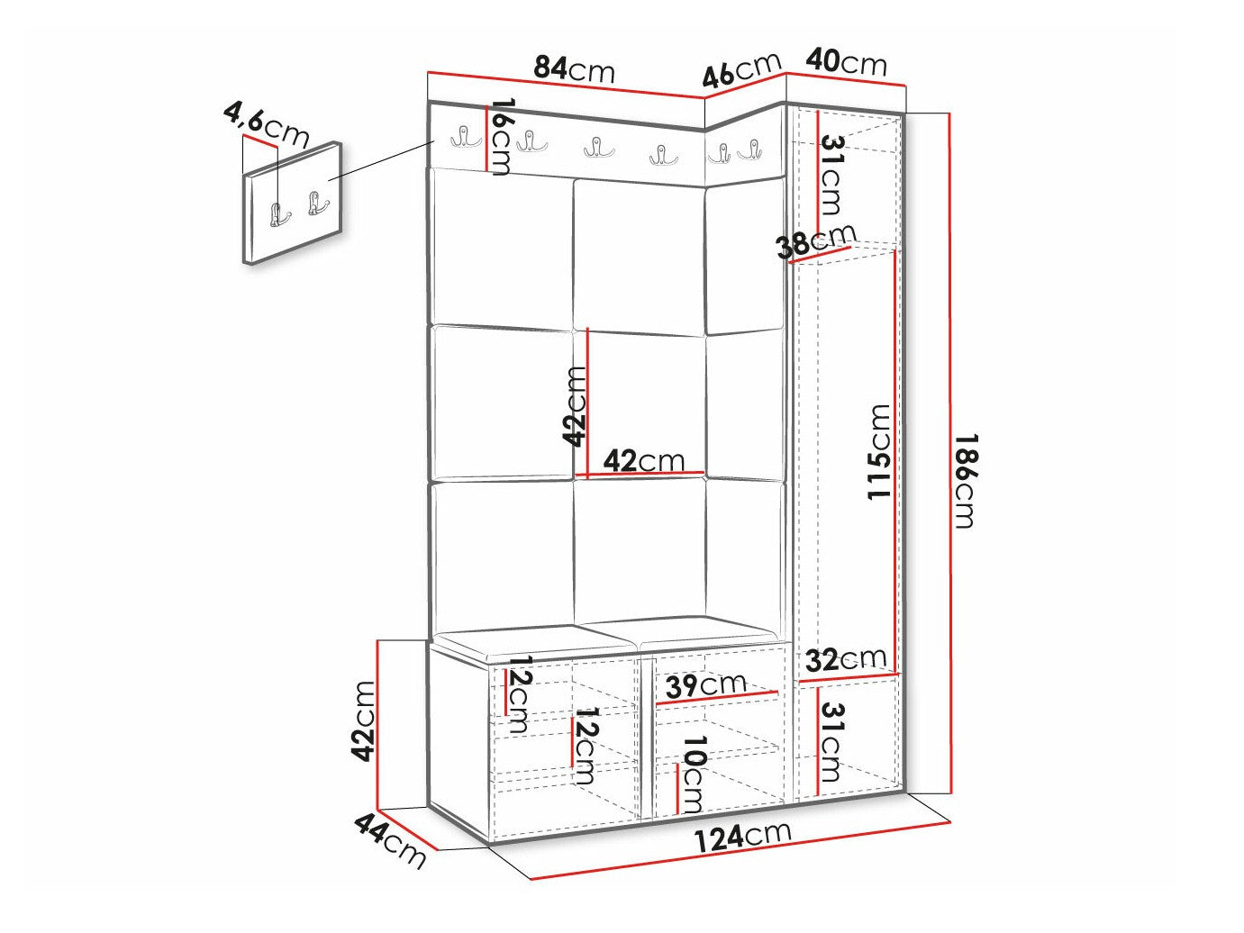 Entrésæt Hartford 385