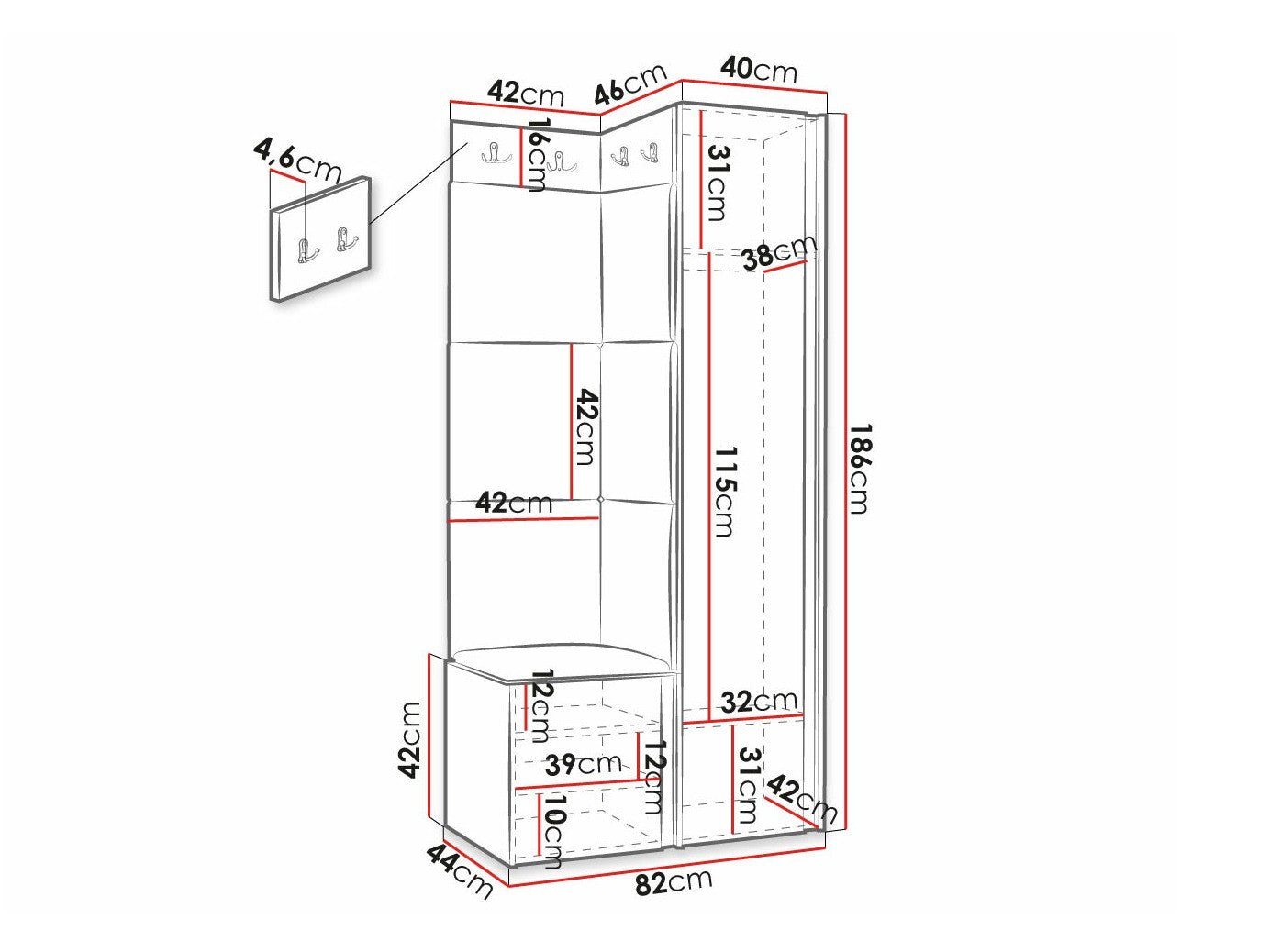 Entrésæt Hartford 390