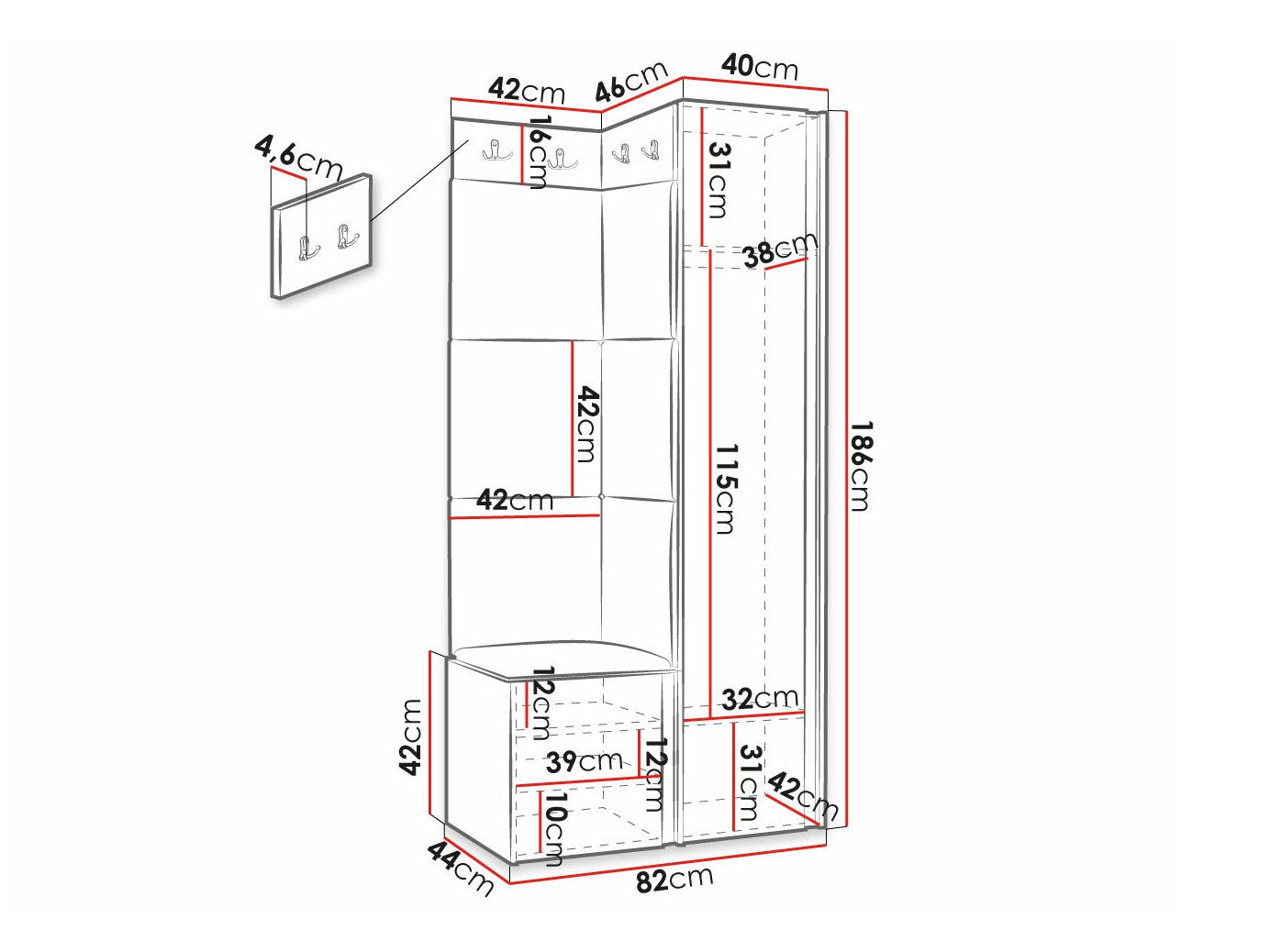 Entrésæt Hartford 390