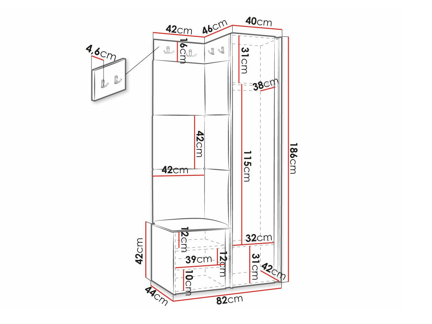 Entrésæt Hartford 390