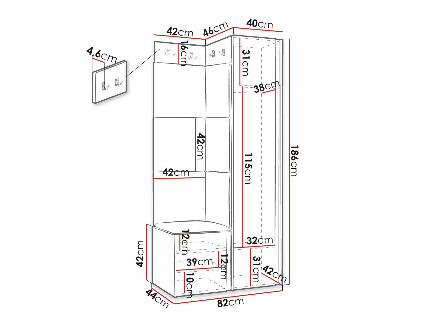Entrésæt Hartford 390