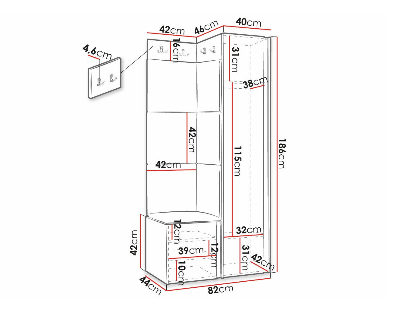 Entrésæt Hartford 390